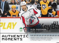 2019-20 SP Authentic Moments #103 Alex Ovechkin Washington Capitals
